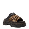 Sandały Dr. Martens MATTISON SLIDE Light Tan Mini Leopard Spot Hair On 41110200